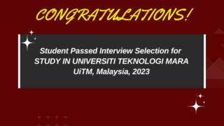 Read more about the article Student Passed Interview Selection for STUDY in UiTM 2023 at Universiti Teknologi MARA, Malaysia