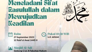 Read more about the article (Bahasa Indonesia) Peringatan Maulid Nabi Muhammad SAW – Meneladani Sifat Rasulullah dalam Mewujudkan Keadilan